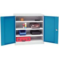 Low Metal Tool Storage Cabinet - 3 Shelves - HxW 1000x1000mm - Manutan Expert