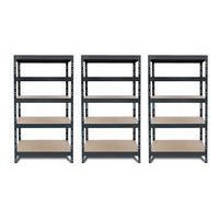 Rimax Heavy Duty Resin Shelving 3 Tier Black - Office Depot