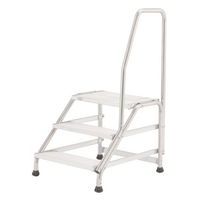 Fixed step stool with 1 handrail