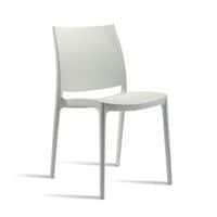 White Spice Stackable Plastic Side Chairs