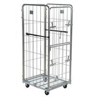 Roll Pallet With 4 Removable Sides And Drop Gate - Material Handling