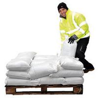 25kg Bags of White De-Icing Salt for Winter Safety and Maintenance