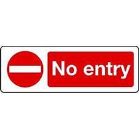 Red/White No Entry & Pictorial No Access Traffic/Road Safety Sign