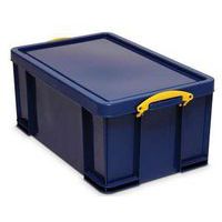 2 Blue Solid Storage Boxes - 64 L - Really Useful