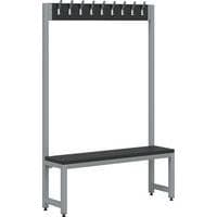 Bisley 1 Sided Changing Room Bench - 9-12 Overhead Hooks - 1.8m High