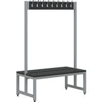 Bisley 2 Sided Changing Room Bench - 12-24 Overhead Hooks - 1.8m High