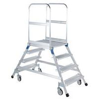 Aluminium Mobile Work Platforms - Double-Sided Step Ladder