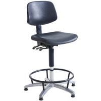 Heavy Duty Polyurethane High Workshop Chair with Feet Design