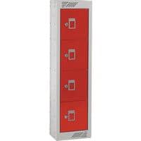 Red Personal Effects Locker With 4 Doors