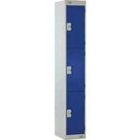 Metal Storage Lockers - 3 Cabinets - Nestable - Anti-Bacterial Coat