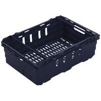 Five 15-54L Supermarket Bale Arm Food Crates - Stackable -Totebox UK