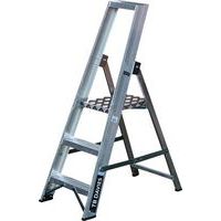 Aluminium Platform Step Ladders - 3-12 Industrial Steps - Lightweight