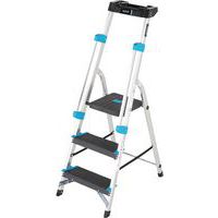 Aluminium Platform Step Ladders With 3 To 7 Extra Large Steps