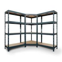 Rimax Heavy Duty Resin Shelving 3 Tier Black - Office Depot