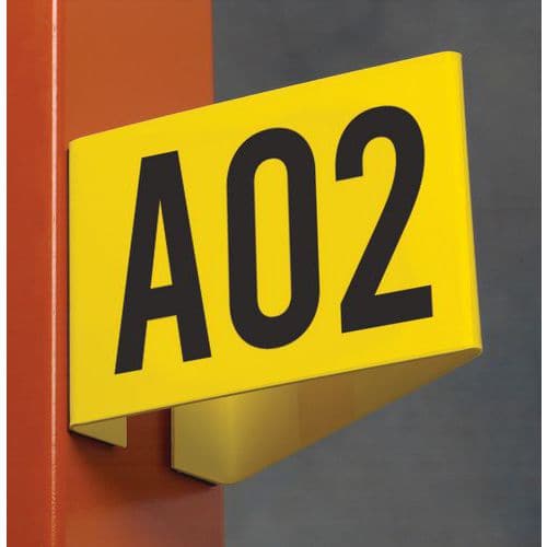 High Visibility Warehouse Aisle Markers - Shelving & Racking Signs