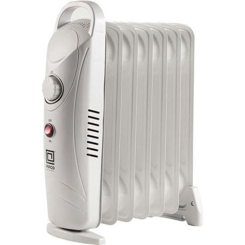 Mini Oil Filled Radiator - Portable - 7 Fins - HxW 420x325mm - 800W