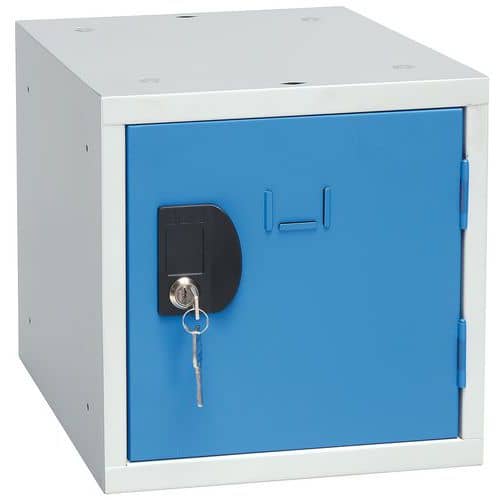 Cube Metal Lockers - Cylinder Lock - School/Office/Gym Storage - Manutan Expert