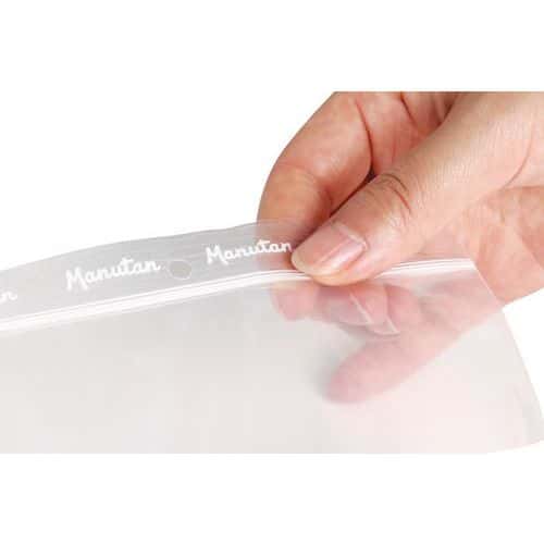 Zipper Lock Bags - Clear Plastic - 60-250mm - Manutan Expert