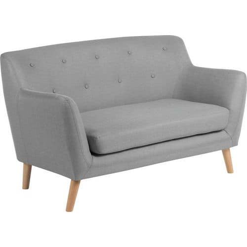 Fabric Sofa - Two/Three Seater - Grey - Reception Area Chairs - Skandi