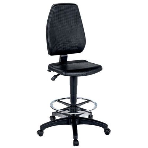 ErgoSupport workshop chair with castors or pads - High version