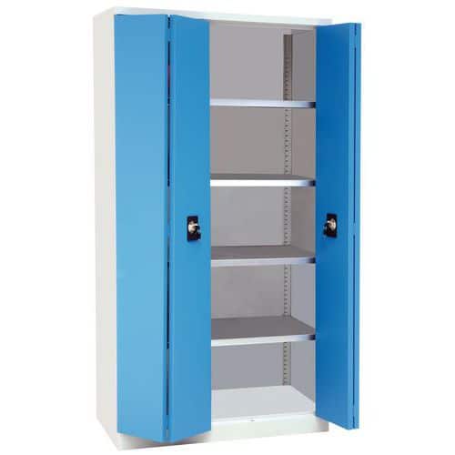 Tall Metal Cabinet - 2 Space Saving Bifold/Concertina Doors - Manutan Expert