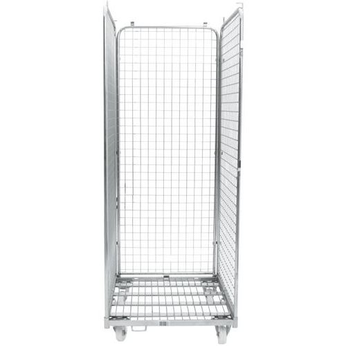 Roll Pallet - Steel Galvanised Mesh Cage - 400kg UDL - Manutan Expert