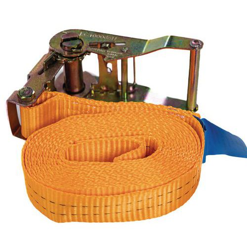 3-5m Tie Down Ratchet Straps - 1000kg Max Lashings - Manutan Expert