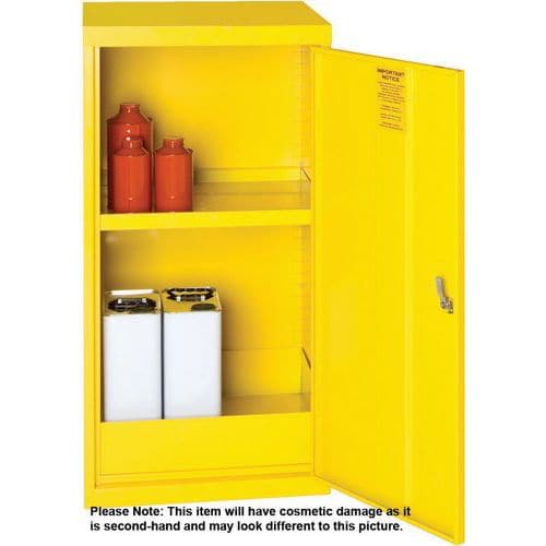 Used Yellow COSHH Cabinet With 1 Shelf - HxWxD 910x457x457mm