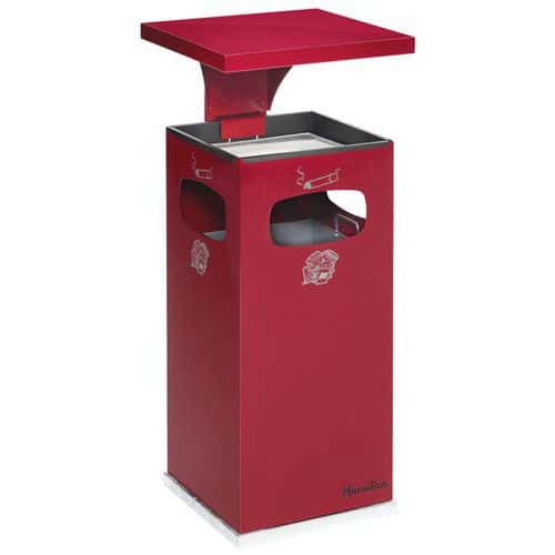 Standing Cigarette/Litter Bins - Outdoor -  38l Capacity - Manutan Expert