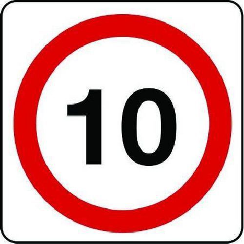 10 Mph - Aluminium Sign