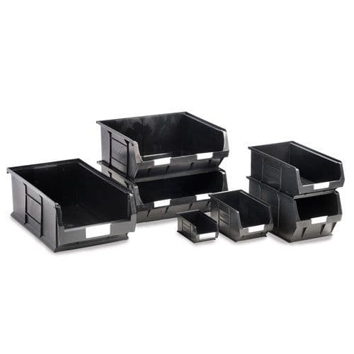 Black Recycled Semi-Open Fronted Containers - Topstore