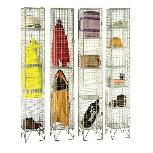 Wire Mesh Lockers - Hasp Lock - 1-6 Doors - Multi Compartment Storage