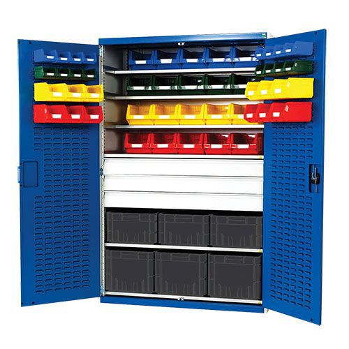 Bott Cubio 3 Drawer Louvre Tool Storage Cabinet 54 Bins 2000x1300mm