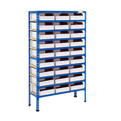 Rapid 2 Shelving (1600h x 915w) 27 Cardboard Picking Bins