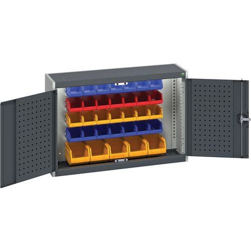 Bott Cubio Louvre/Perfo Workshop Storage Cabinet 33 Bins 700x1050mm