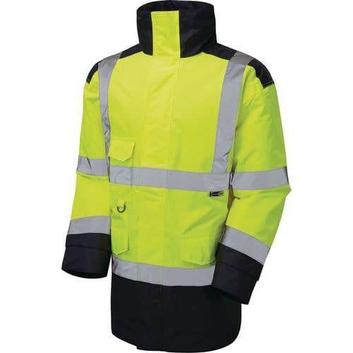 Hi Vis Waterproof Anorak Yellow/Navy for Safety and Protection