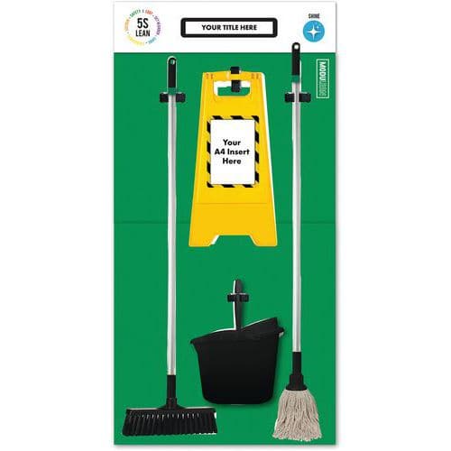 Extra Large Cleaning Tool/Shadow Board - 5S Lean Organized