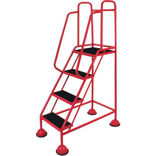 Mobile Anti-Slip Step Ladders With Domed Feet - Large Classic Plus