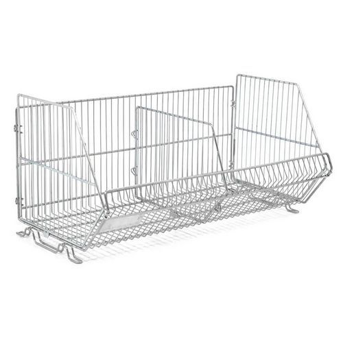 Stackable Wire Storage Basket - Galvanised