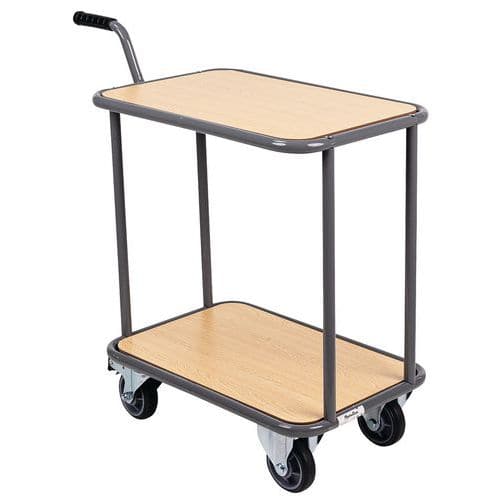 2-shelf trolley - Capacity 200 kg - Manutan Expert