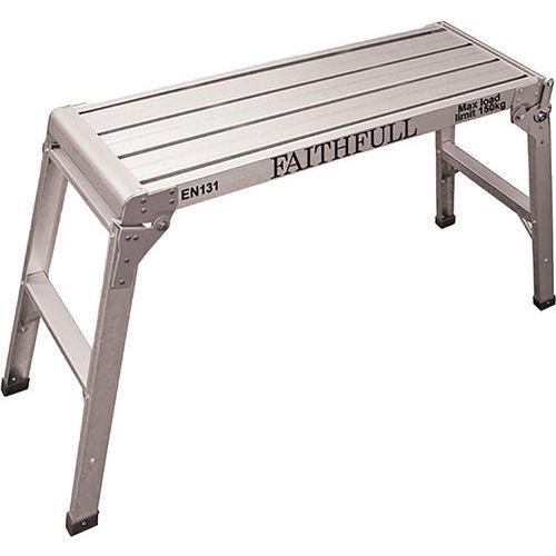 Fold Away Platform Step - Aluminium - Faithfull - Safety Ladder