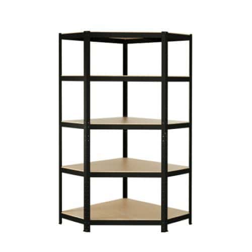 Budget Corner Shelving Blue -1720mm High with 5 Shelves