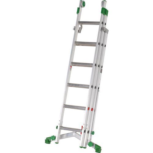 Telescopic Combination Ladder. Triple Extension & Industrial Aluminium