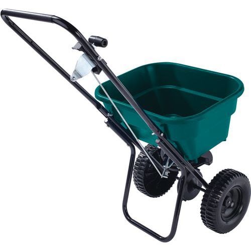 Salt/Seed Spreader - 30kg Capacity - Plastic Wheels - Cresco