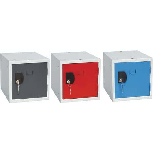 Cube Metal Lockers - Cylinder Lock - School/Office/Gym Storage - Manutan Expert