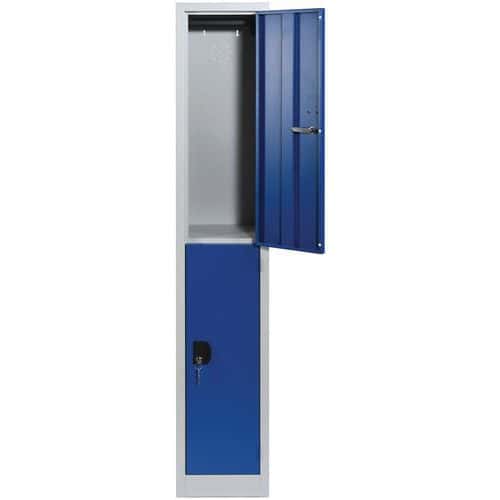 Tall Metal Storage Lockers - 2 Cabinets - Nestable - 1800mm High
