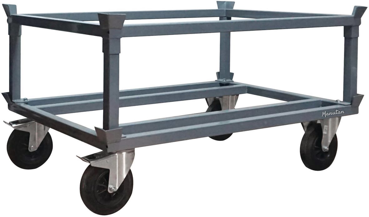 Manutan Tall Mobile Pallet Trolley 500-1200kg Capacity Dolly