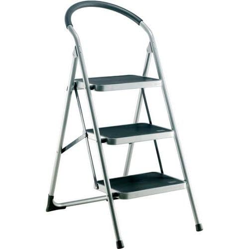 Foldable Step Ladder With Rubber Handrail - Rapidracking.com