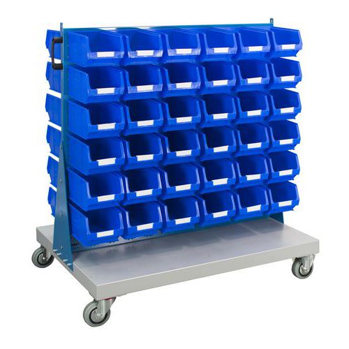 Double Sided Trolley With Bins - Rapid Racking