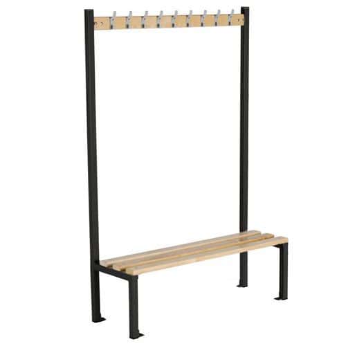 Single-Sided Bench Changing Room Coat Rack - Rapid Racking